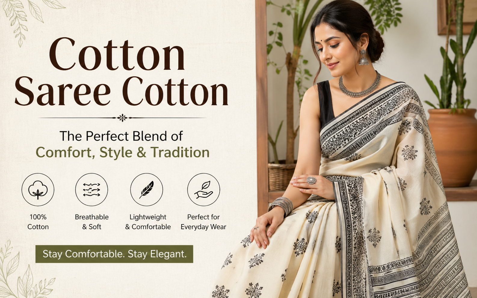 cotton saree for daily wear