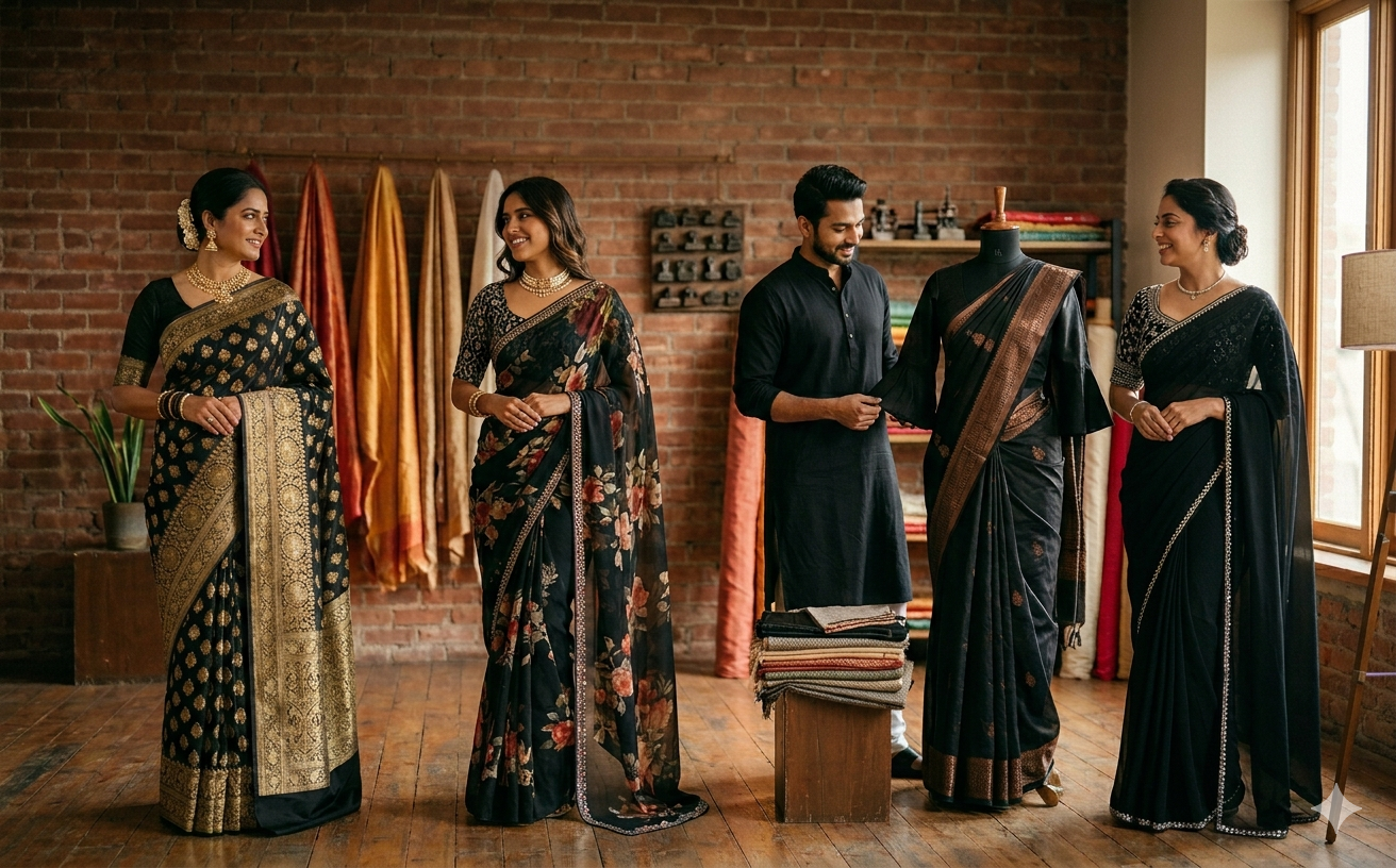 Black Color Sarees – A Perfect Blend of Elegance and Modern Style