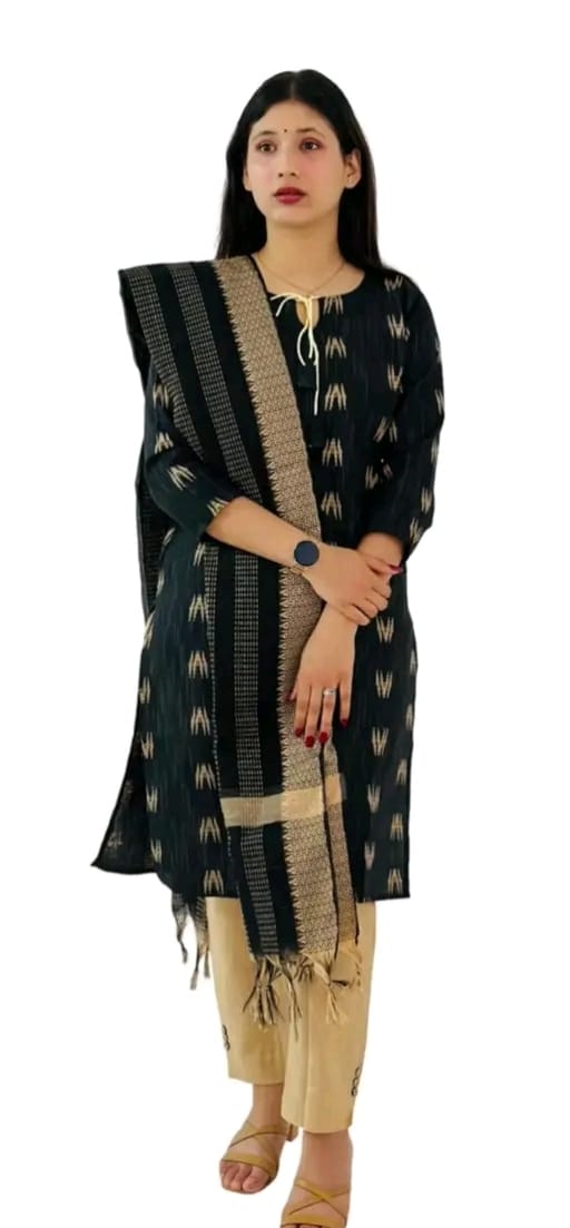 Women Kurti Pant Dupatta Set Stylish Ethnic Wear Set