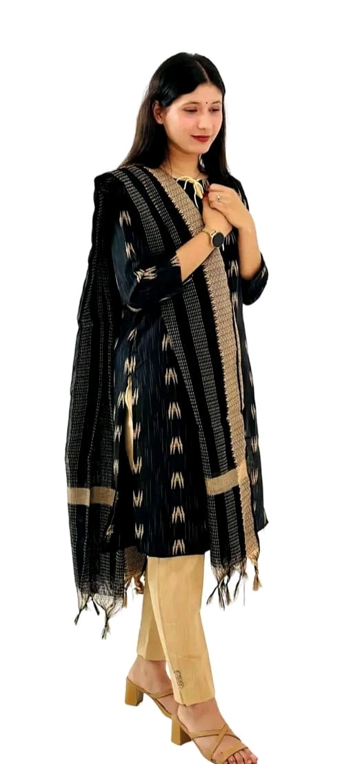 Women Kurti Pant Dupatta Set Stylish Ethnic Wear Set