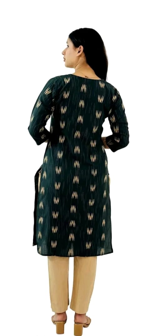 Women Kurti Pant Dupatta Set Stylish Ethnic Wear Set