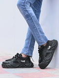 Black Sport Shoes for Men Lightweight Comfortable Running
