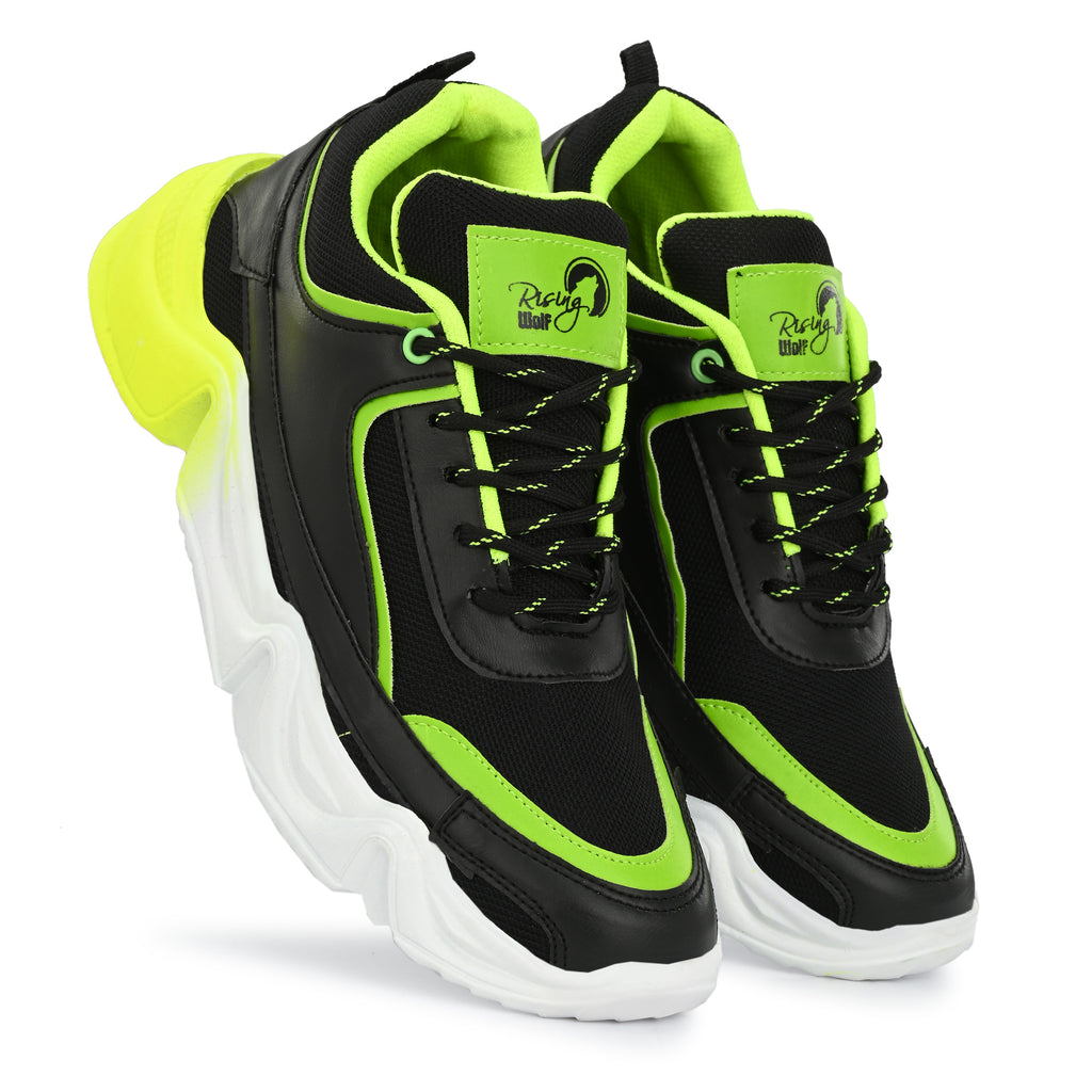 Green Sport Shoes for Men Lightweight Comfortable Running