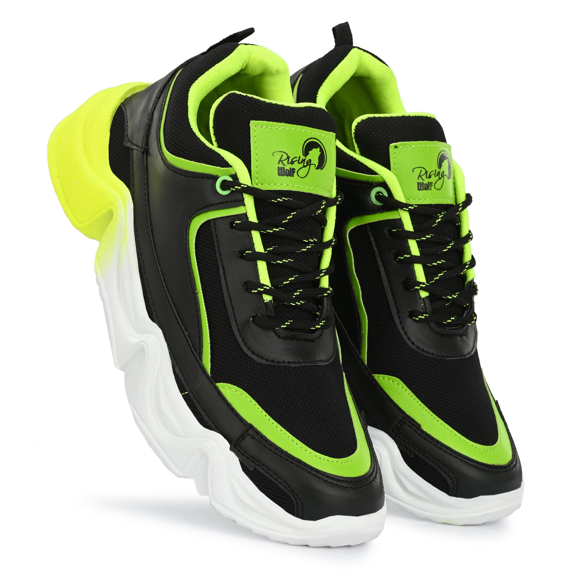 Green Sport Shoes for Men Lightweight Comfortable Running