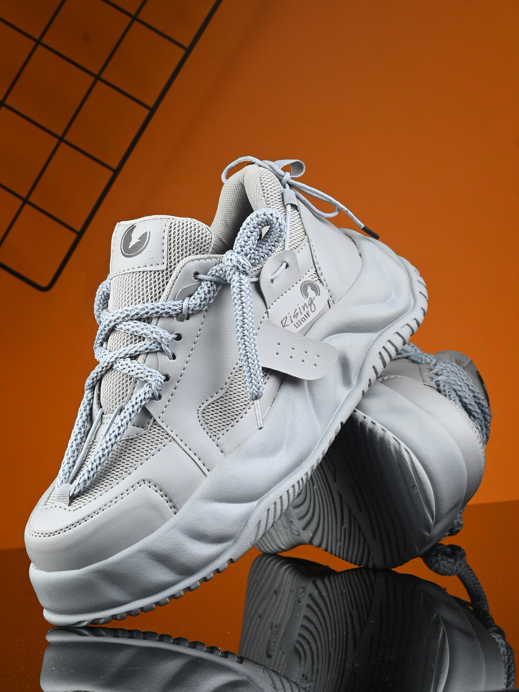 Grey Sport Shoes for Men Lightweight Comfortable Running