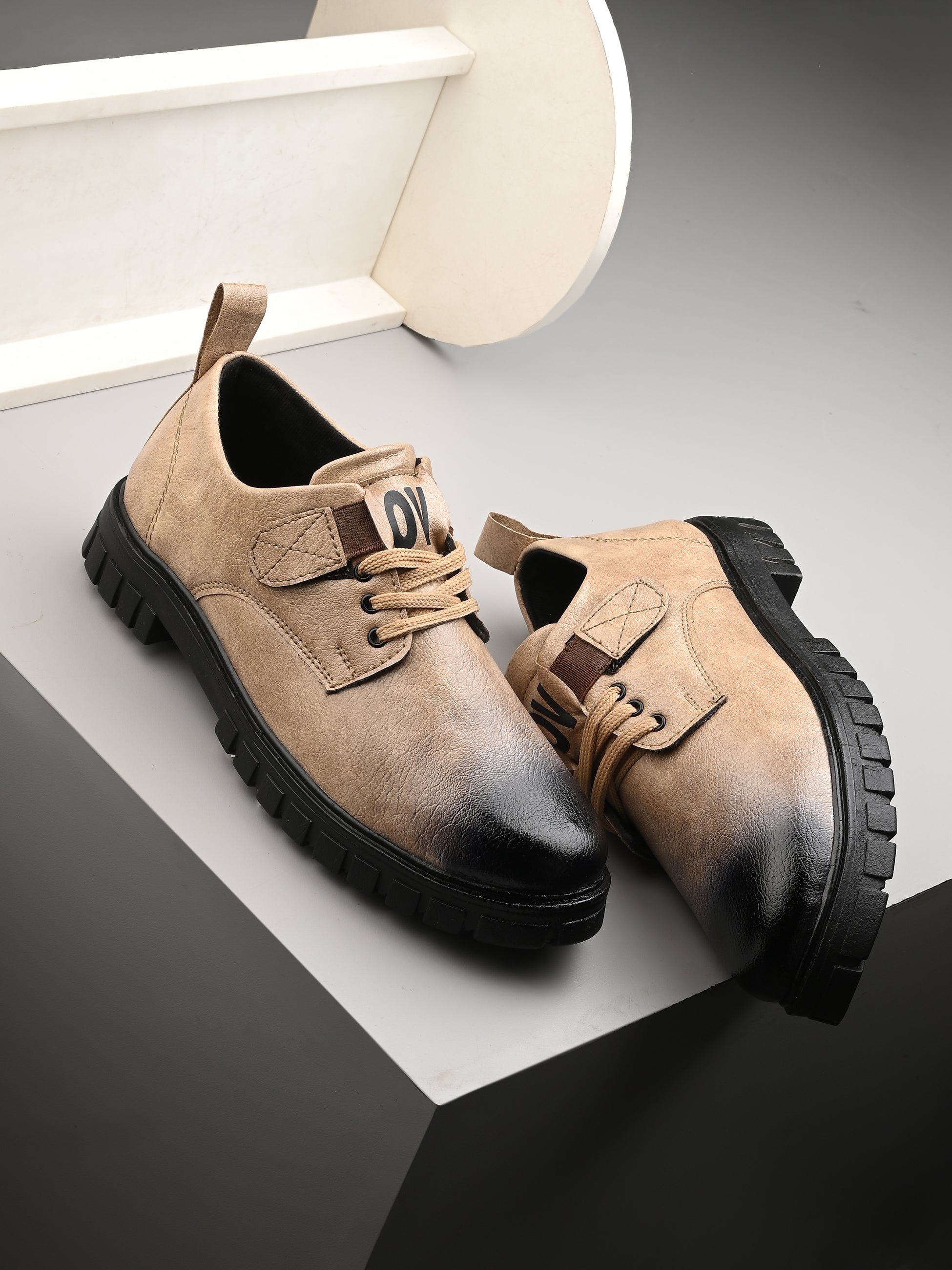 Beige Casual Shoes for Men Stylish Comfortable Sneakers
