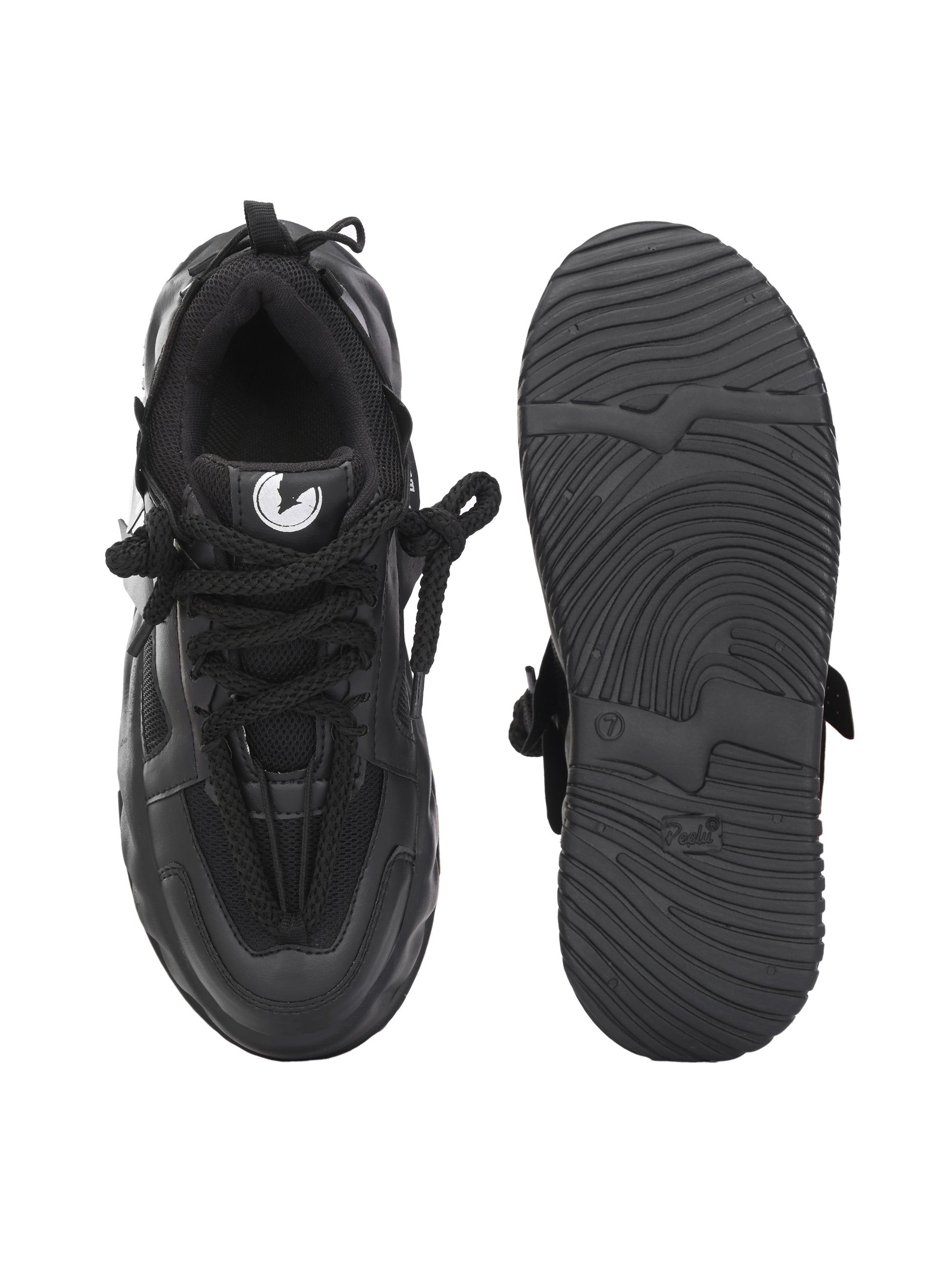 Black Sport Shoes for Men Lightweight Comfortable Running