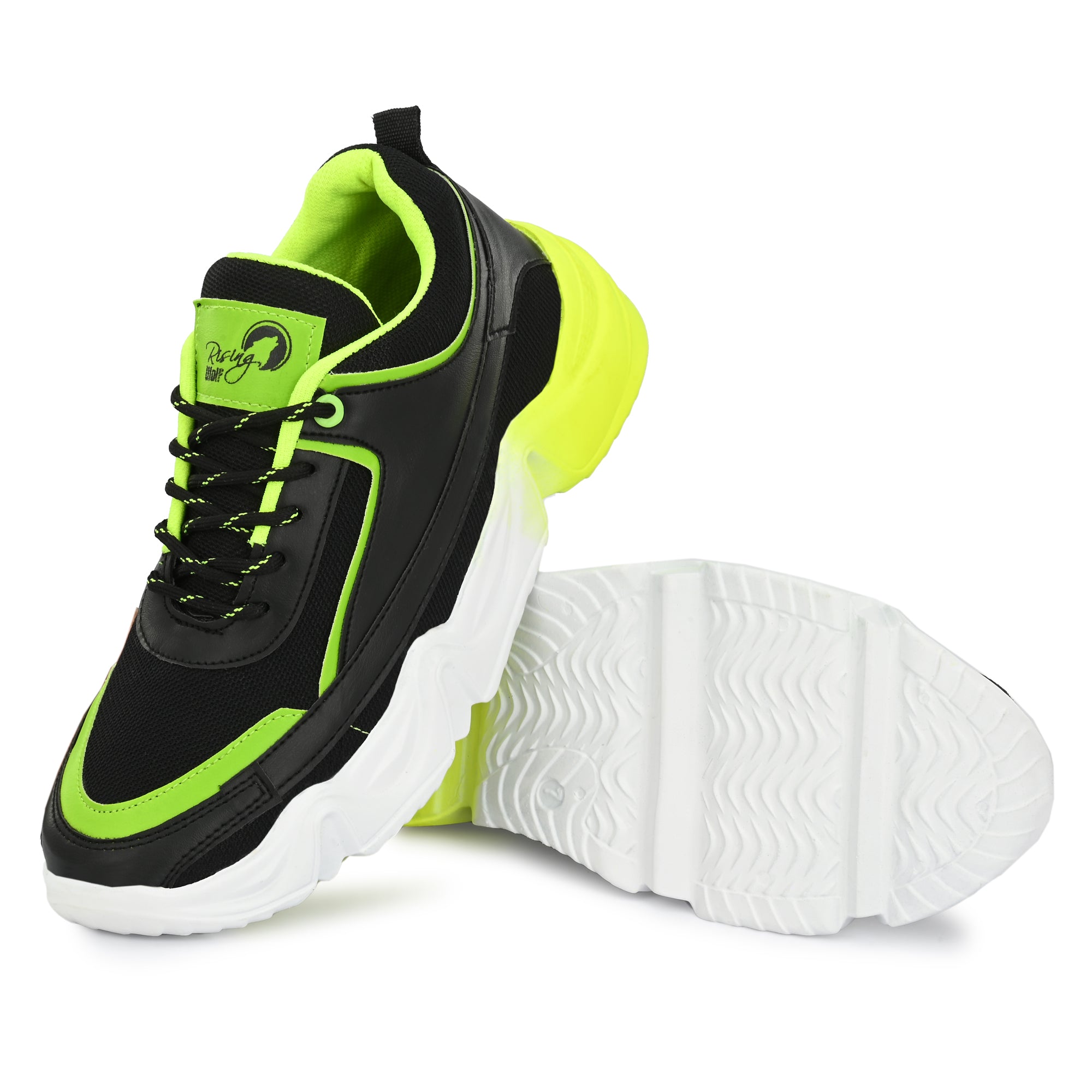 Green Sport Shoes for Men Lightweight Comfortable Running