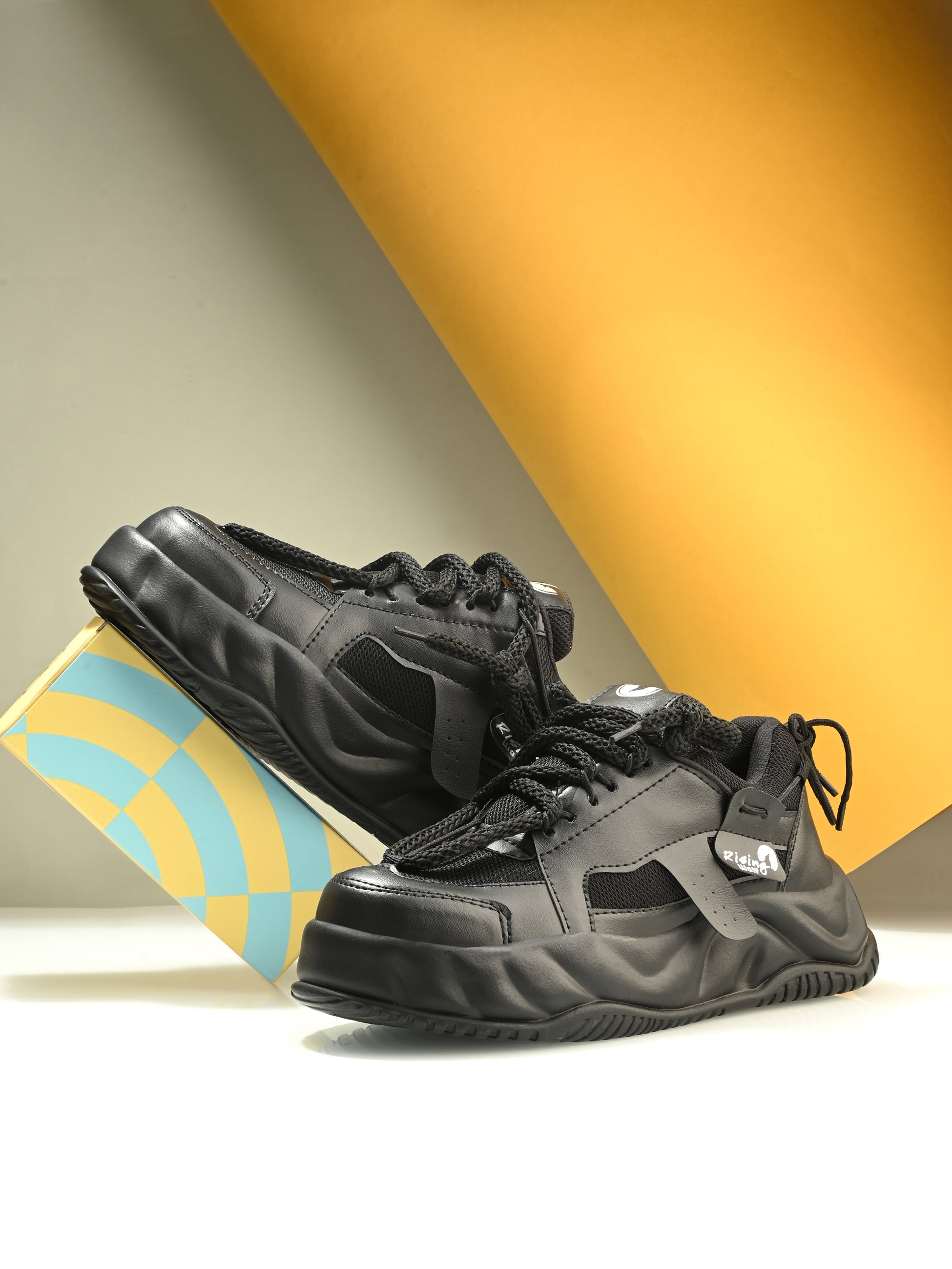 Black Sport Shoes for Men Lightweight Comfortable Running