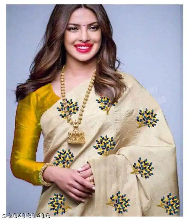 Jacquard Saree Off White 6.3m Elegant Traditional Wear