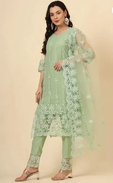 Kurta Dupatta Bottomwear Set Women Stylish Ethnic Wearrs