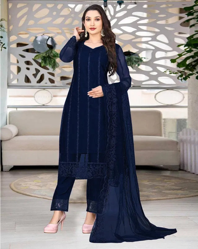 Kurta Dupatta Bottomwear Set Women Elegant Ethnics Wears