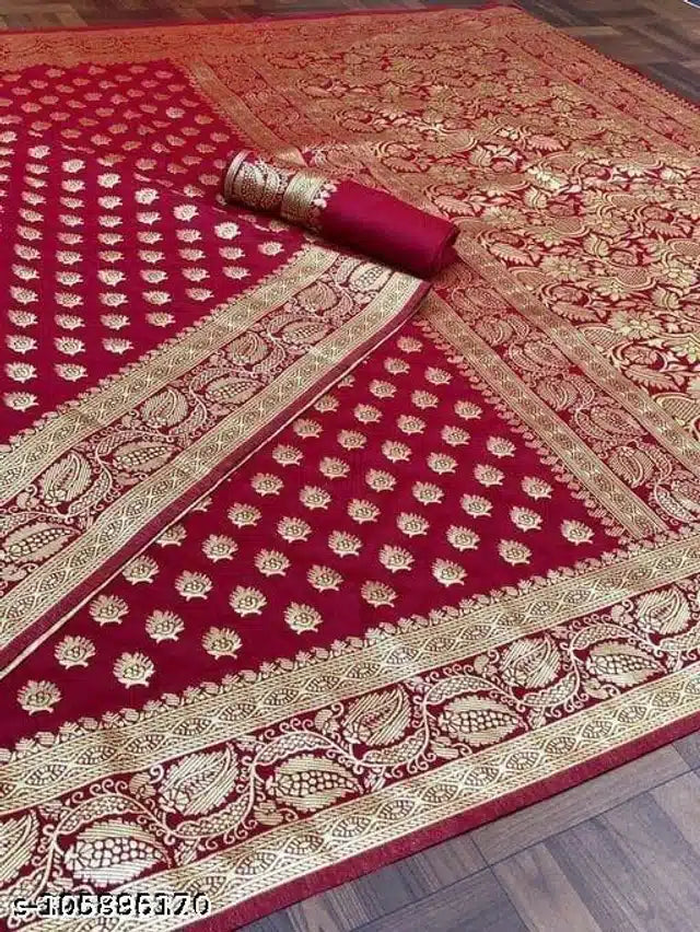 Jacquard Saree for Women Purple 6.3m Elegant Ethnic