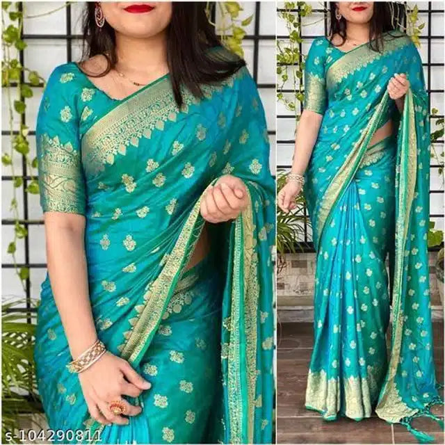 Jacquard Saree for Women Brown 6.3m Elegant Ethnic