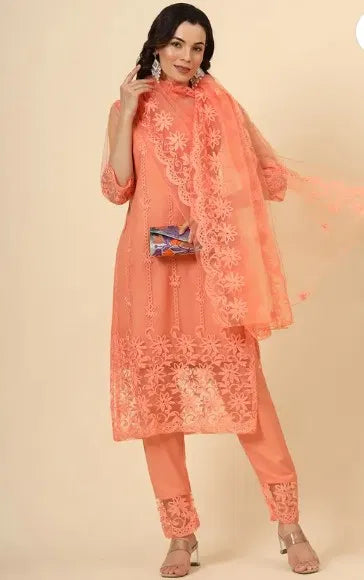 Kurta Dupatta Bottomwear Set Women Ethnic Wear Set