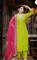 Kurta Dupatta Bottomwear Set Women Ethnic Wear Set
