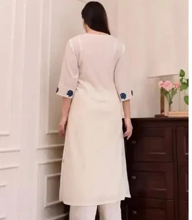 Kurta Dupatta Bottomwear Set Women Stylish Ethnic Wear