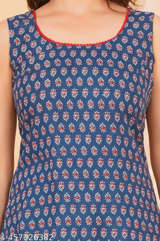 Daily Wear Kurti Sleeveless Casual Fancy Kurti Women