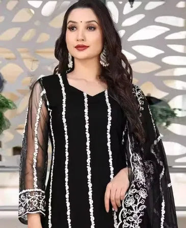 Kurta Dupatta Bottomwear Set Women Ethnic Wear Set
