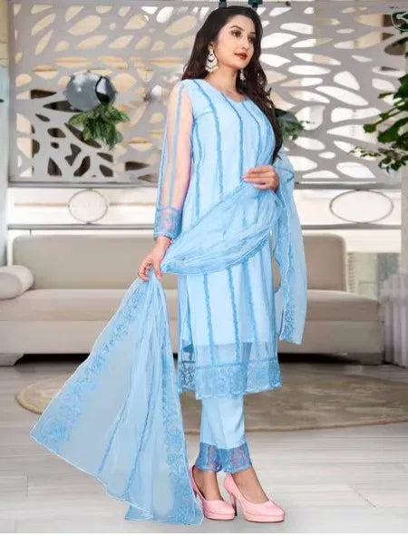 Kurta Set with Dupatta Bottomwear Women Ethnic Wear