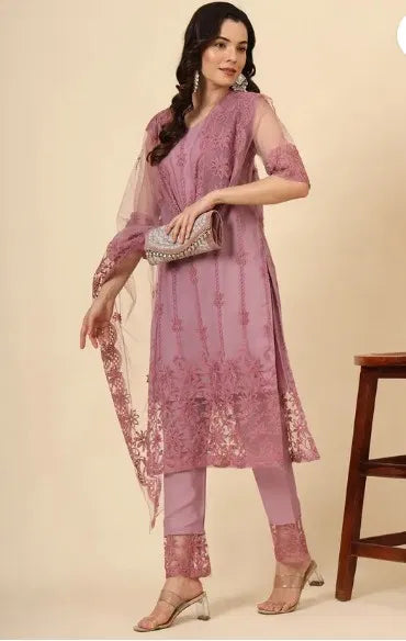 Kurta Set with Dupatta Bottomwear Women Ethnic Wearss