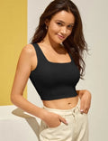 Cotton Blend Solid Top Black S Women Casual Wear