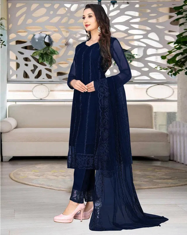 Kurta Dupatta Bottomwear Set Women Elegant Ethnics Wears