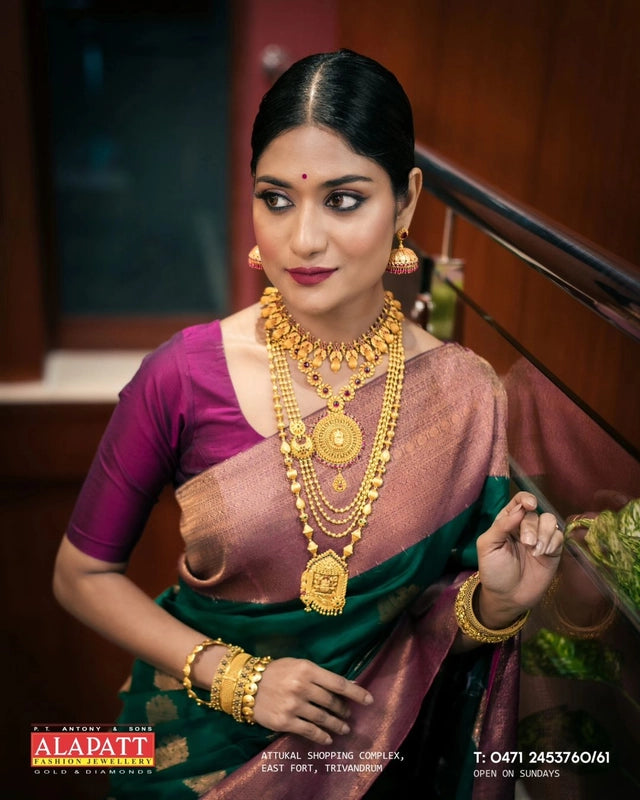 Banarasi Silk Zari Woven Saree Multicolor 6.3m Ethnic