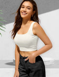 Cotton Blend Solid Top White S Women Casual Wear