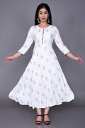 Aman Rayon Kurti for Women White S Stylish Ethnic Wear